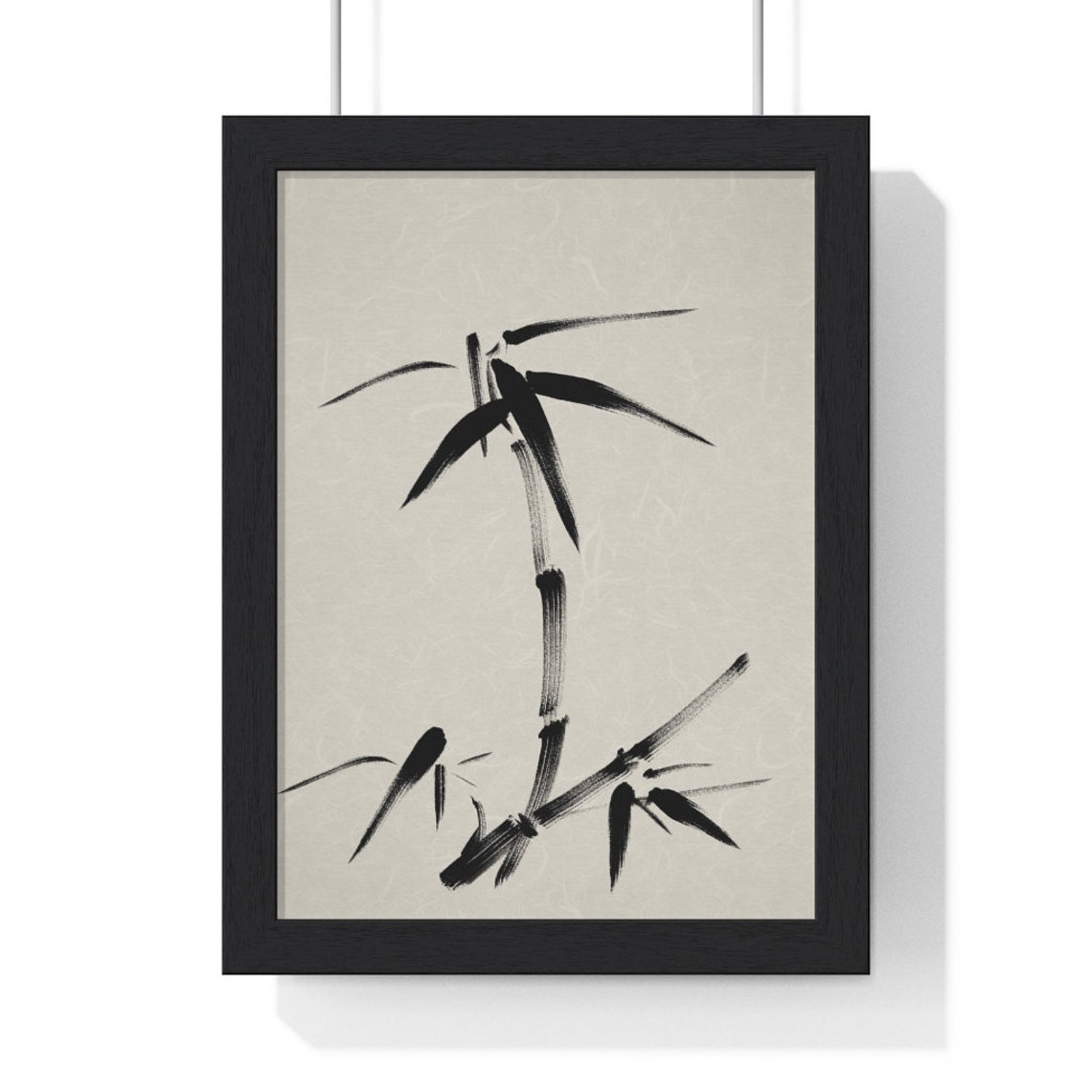 Japanese Zen Painting Premium Framed Vertical Poster Bamboo Etsy