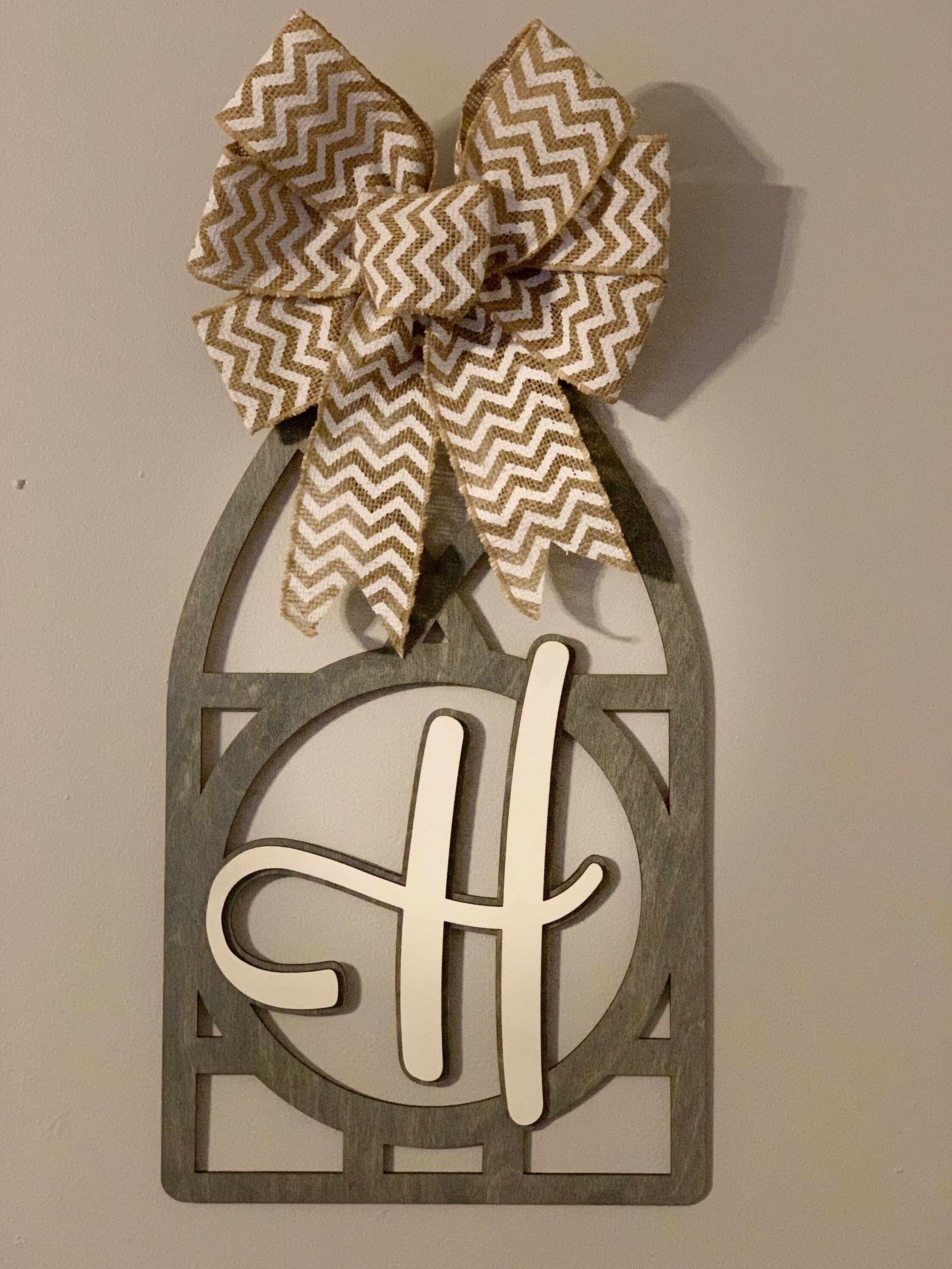 Initial Barn Window Door Hanger Etsy