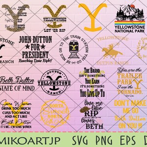 Download Yellowstone Bundle Yellowstone SVG Yellowstone Bundle Svg ...