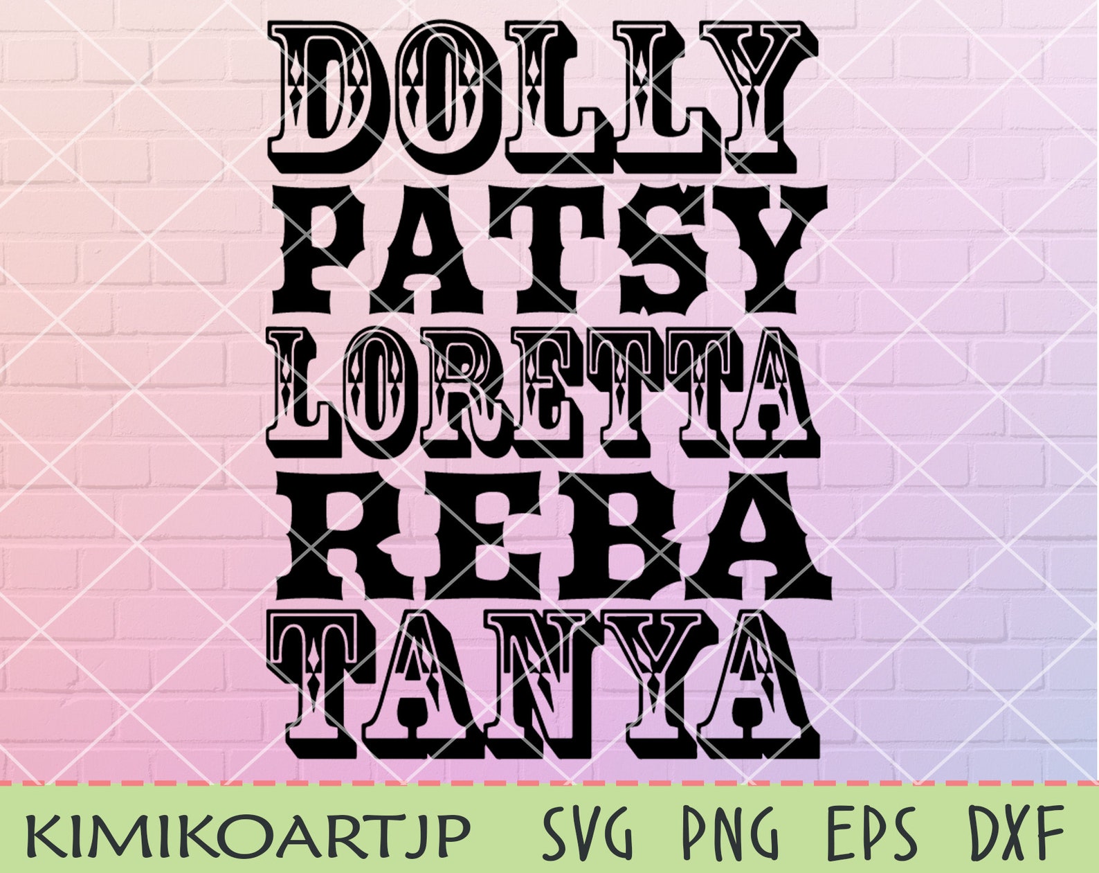 Download Women of Country Music Svg Dolly Patsy Loretta Reba Tanya ...