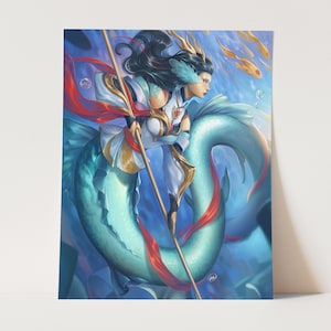 Aidena Mermaid Fantasy Wall Art Print