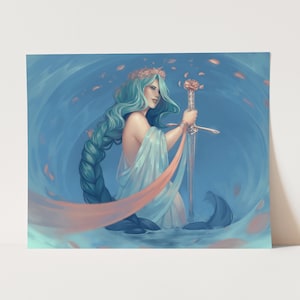 Lady of the Lake Fantasy Wall Art Print