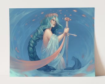 Lady of the Lake Fantasy Wall Art Print