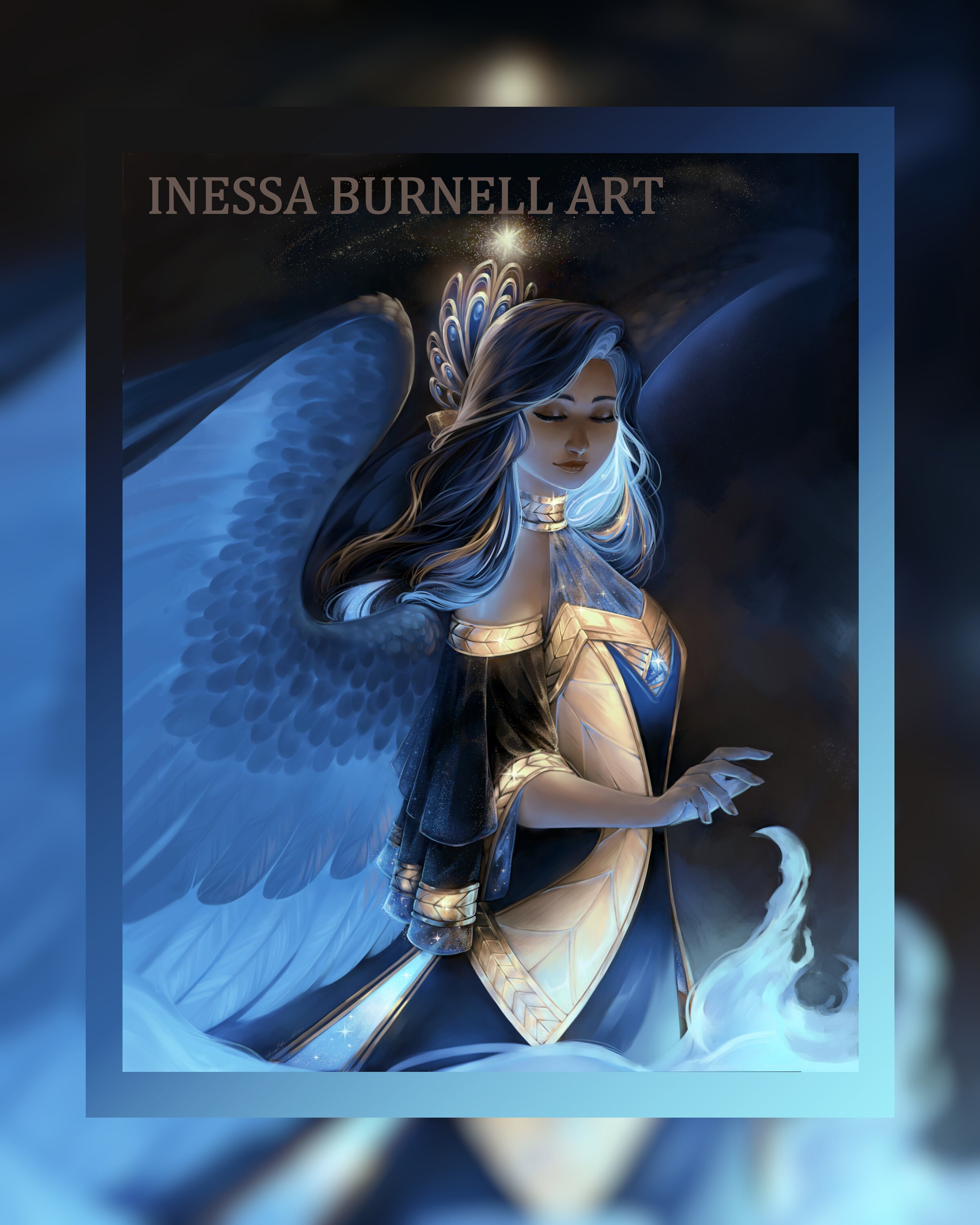 Blue Angel Art Print | Etsy