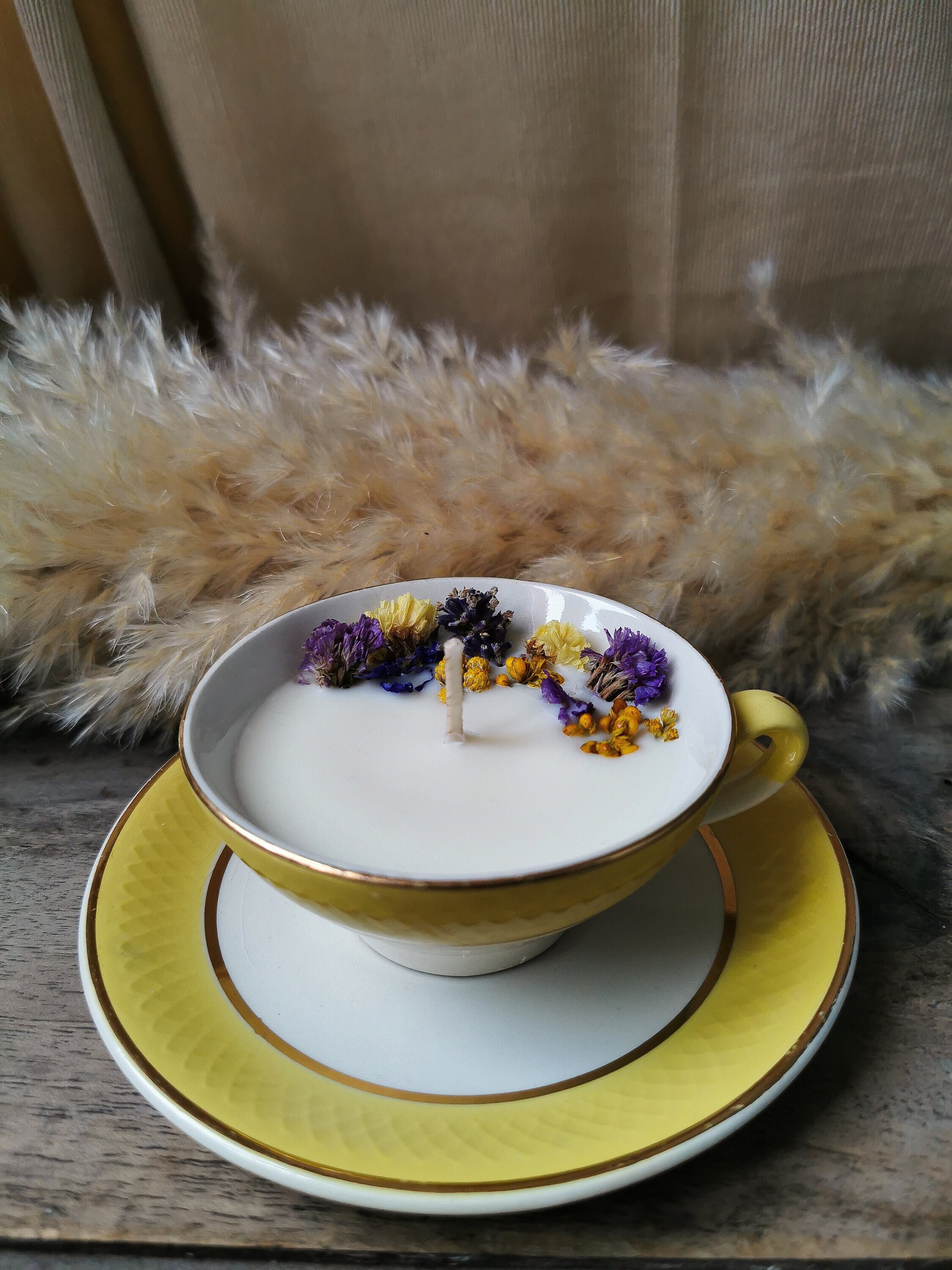 Bougie Tasse Jaune