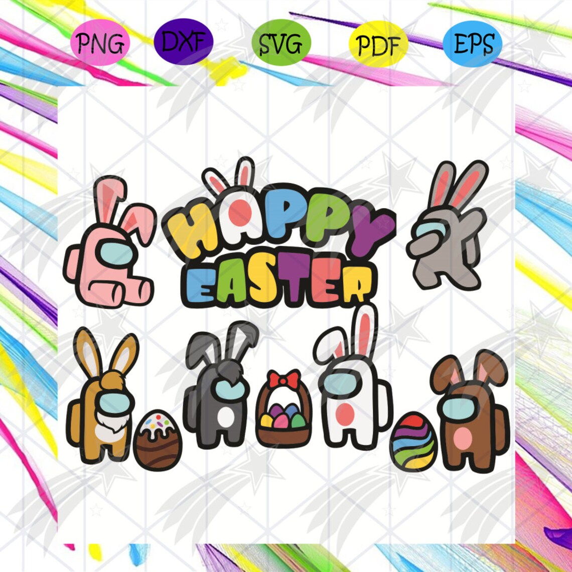 Download Among Us Bunny Happy Easter Svg Easter Svg Among Us Bunny ...