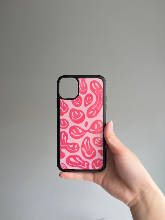 Pink Smiley Faces iPhone Case