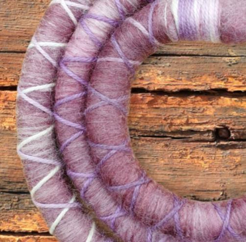 The Purple Patch. Woolly, bendable, wire dread lock hair tie, wrap around pony tail and Dreadlock bun heaven. Ethically sourced Merino wool. image 2