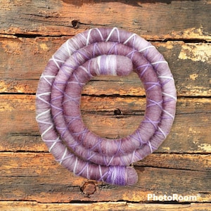 The Purple Patch. Woolly, bendable, wire dread lock hair tie, wrap around pony tail and Dreadlock bun heaven. Ethically sourced Merino wool. image 1