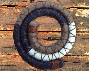 Cookies and Cream - Spiralocks, bendable hair tie accessories. Hand made with ethically sourced, felted merino wool. Perfect dread care.