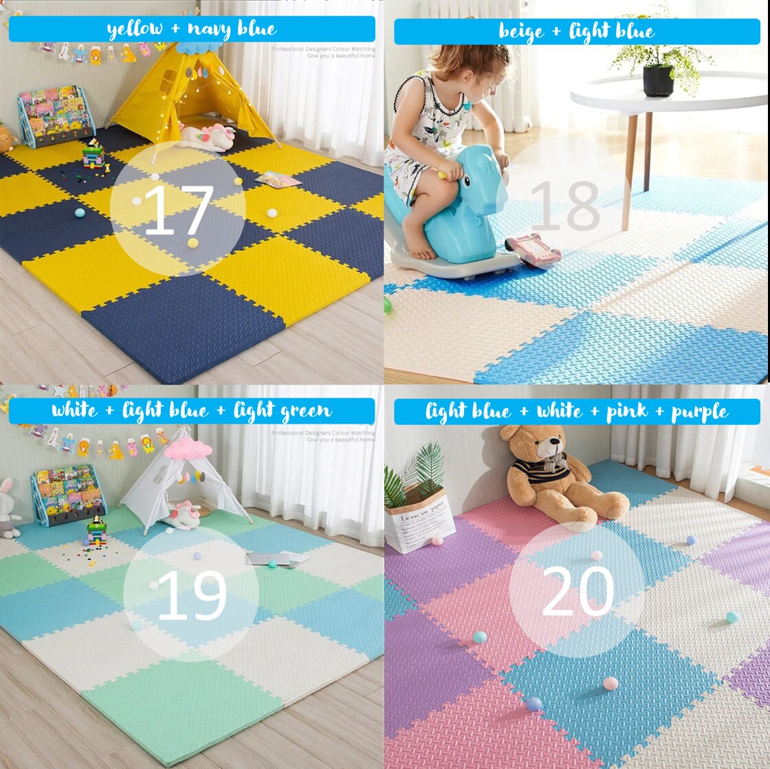 Super weiche Babymatte Lot von 16 Stück mit Kanten. | Etsy