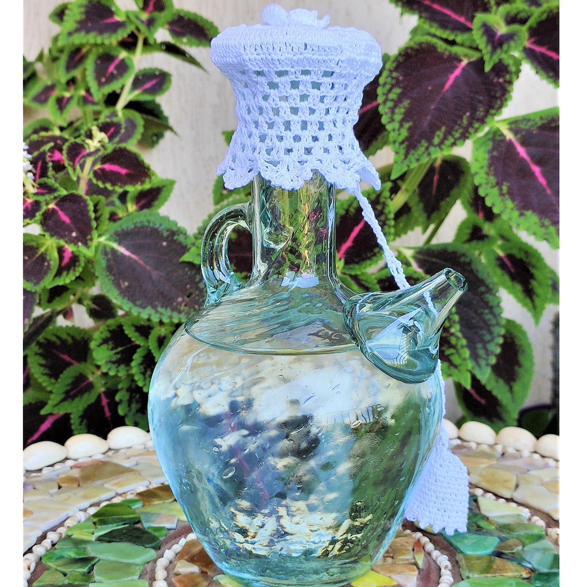 Handmade Lebanese Ibrik Glass Water Jug: Traditional Pitcher (900ml) From Lebanon - Etsy