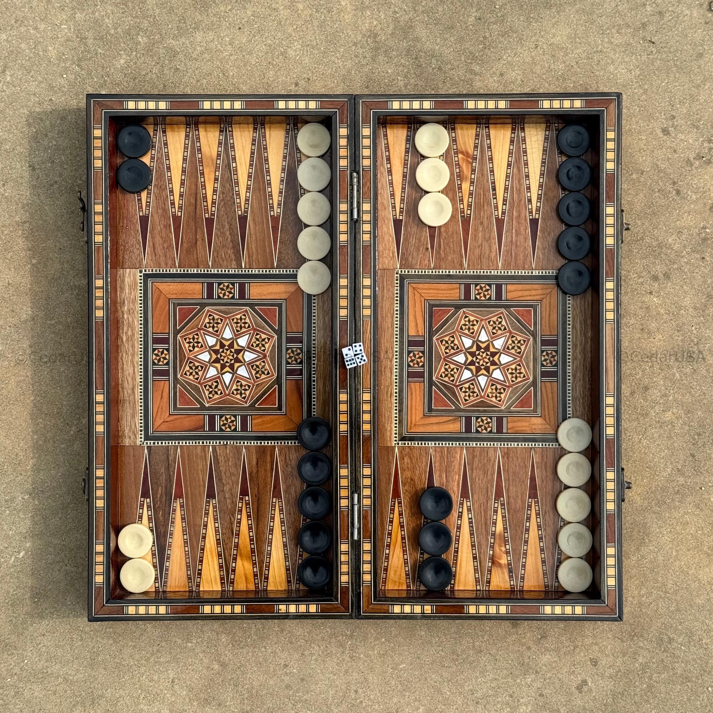 jeu de backgammon et de dames en noyer français du 19ème siècle sur France | backgammon en français
