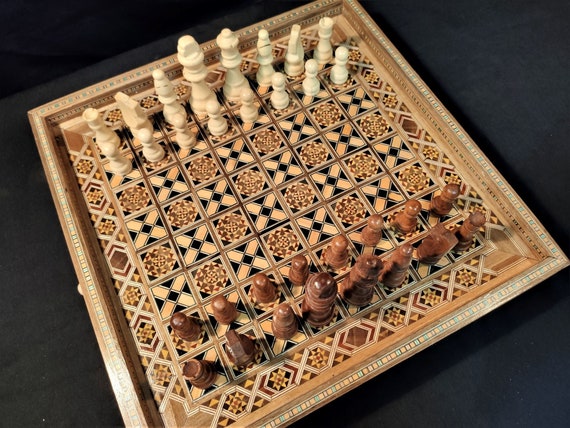 engel Kort leven beschaving Deluxe schaakspel en dambord uit Libanon Handgemaakte en - Etsy Nederland