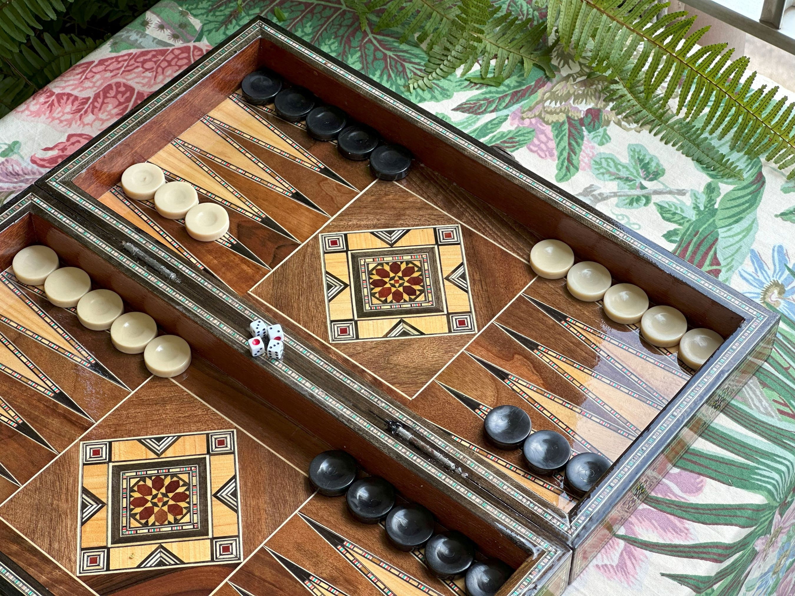 Crazy Games Backgammon Set Classic Small Leather