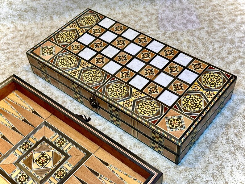 Handmade Backgammon Board and Chess Set From Lebanon With Etsy