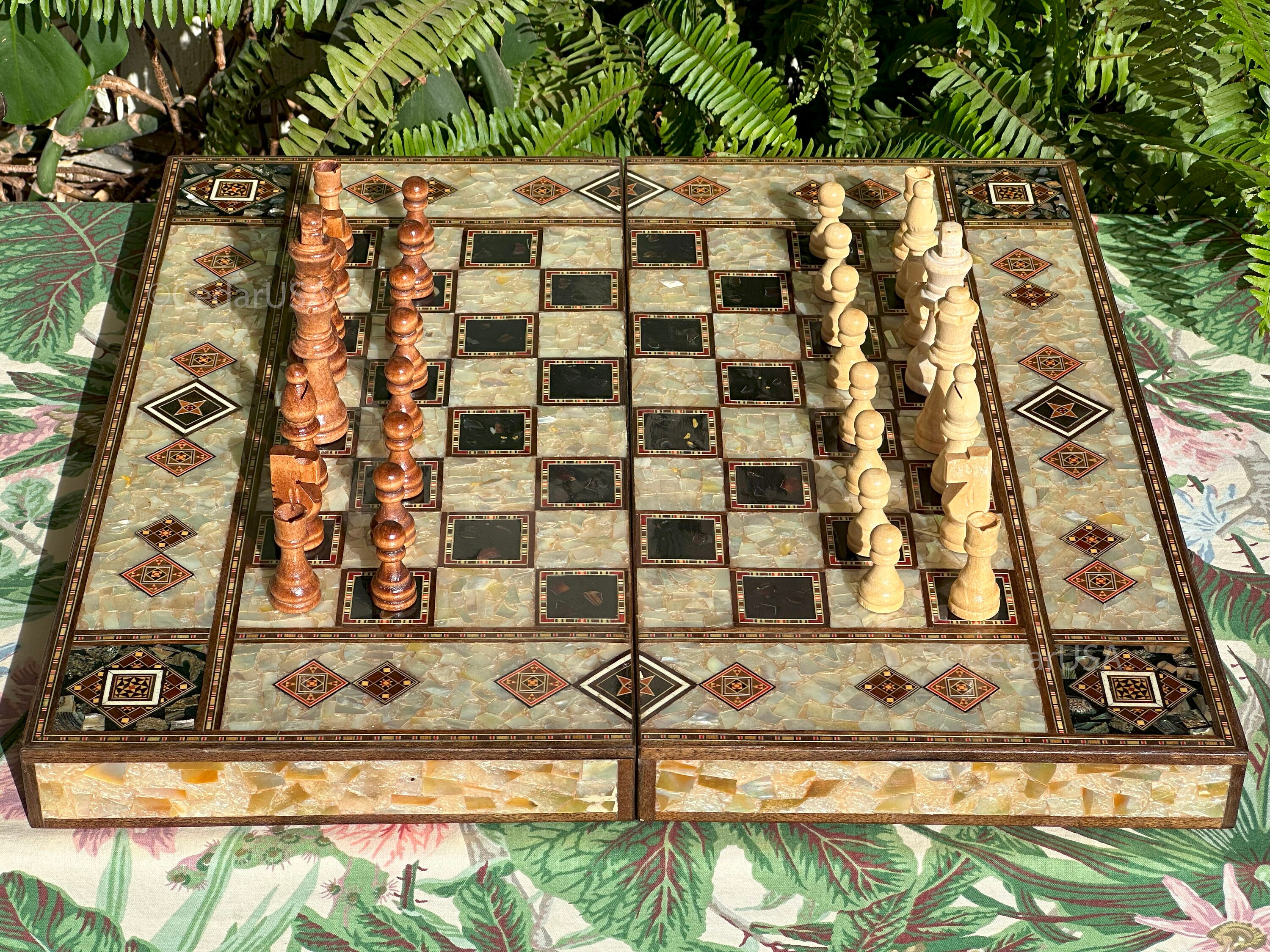 Ensemble Jeu d'Echecs en Bois de Luxe Grande Taille