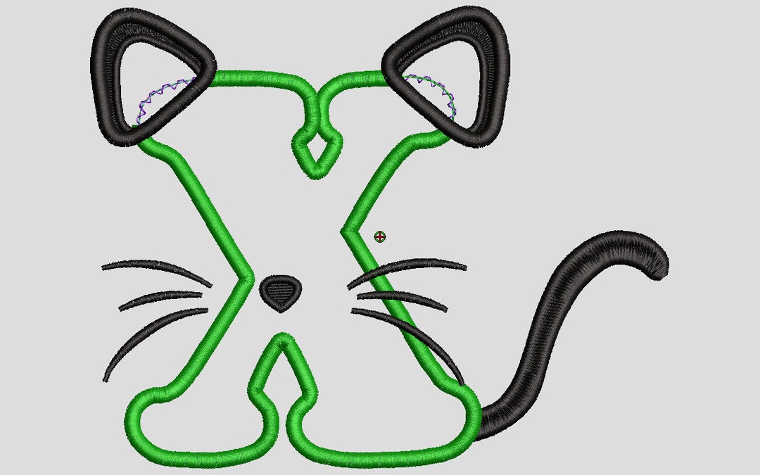 Cat Applique Font - Letter X - Etsy