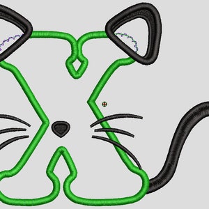 Cat Applique font - Letter X