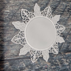 Snowflake Free Standing Lace Ornament Digital Design file for Embroidery and Sublimation