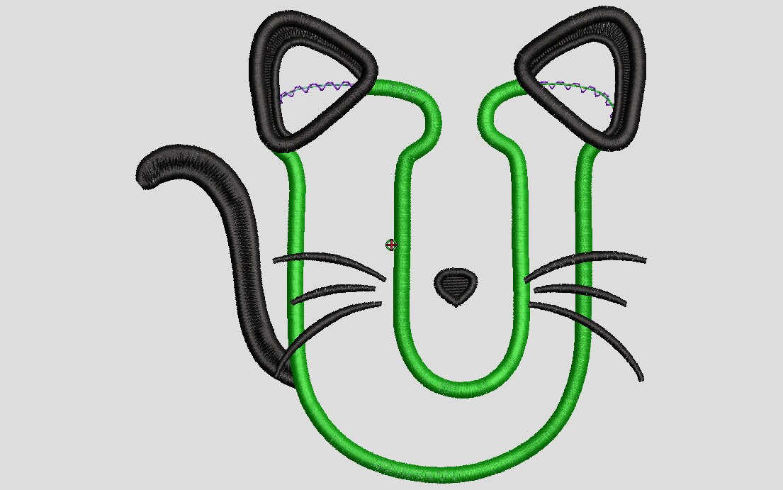 Cat Applique Font - Letter U - Etsy