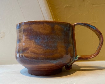 Töpferbecher / Rad geworfene Tasse / Einzigartige Tasse / Lila Tasse / Keramik Scheune / KeramikBecher