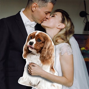 Custom Pet Dog Cat Life Size Cutouts for Wedding Birthdays Events Anniversary Gift Celebration of Life on durable plastic cardboard cut out
