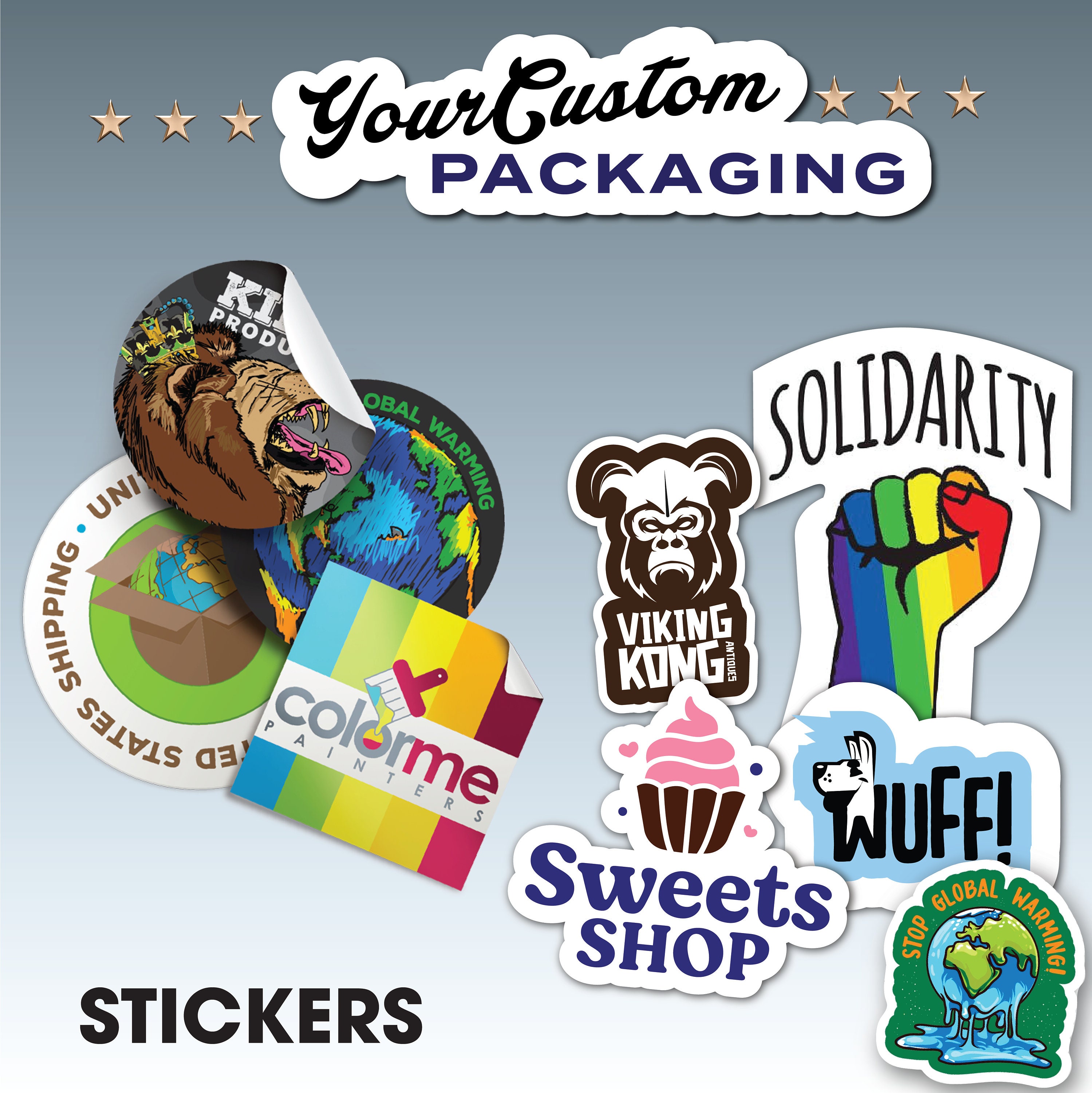 Custom Printed Packaging Boxes Inserts Stickers Labels Hang Tag for ...