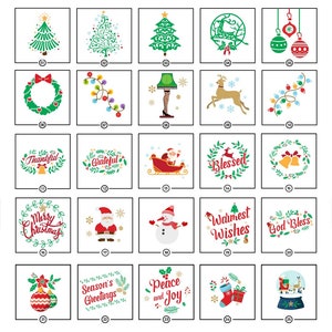 Paquete de diseño navideño con temática navideña 1 de plantillas, gráficos e imágenes para diseñadores POD para empresas Folletos personales Postales Redes sociales