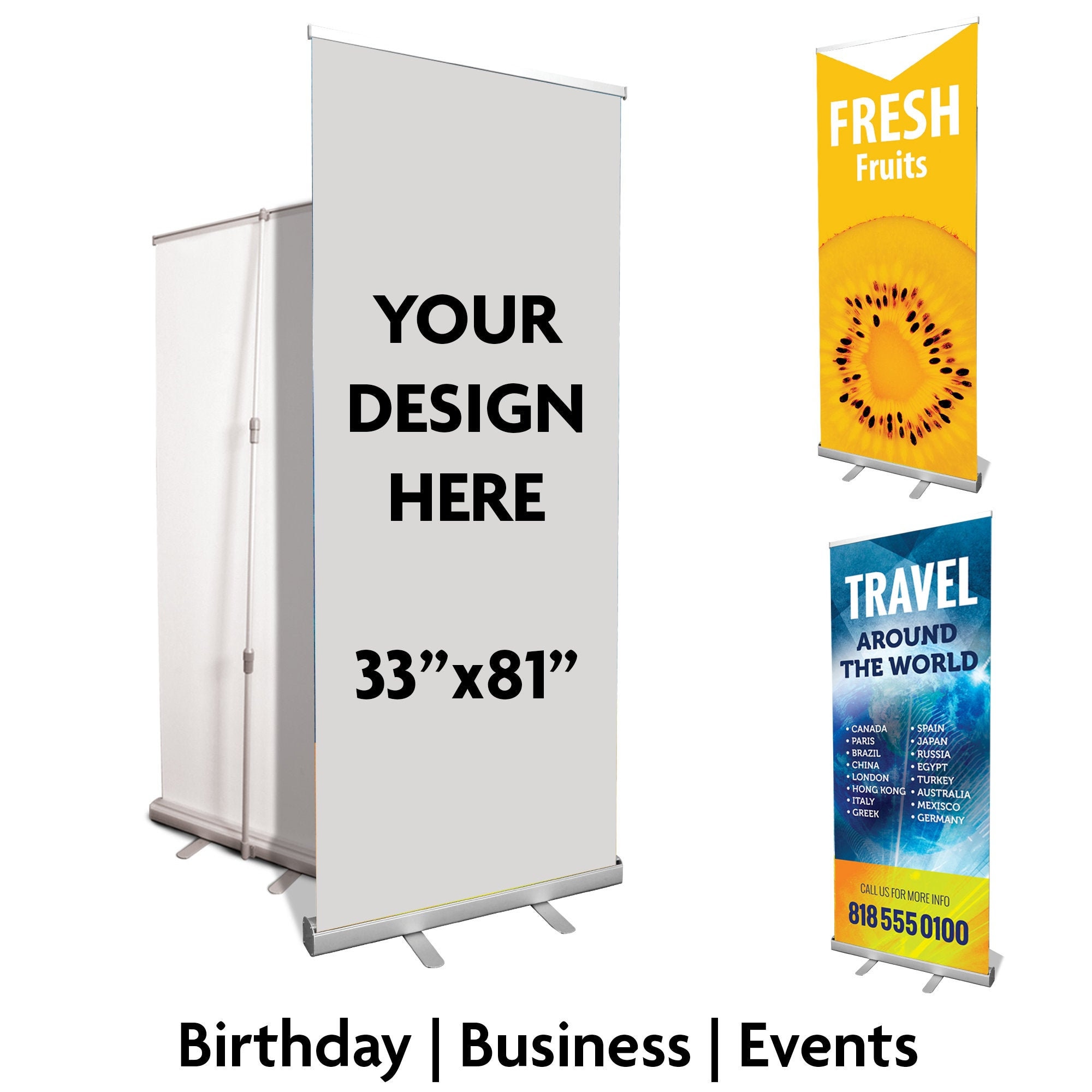 Custom Printed Roll-up Rectractable Banner Stand for Indoor