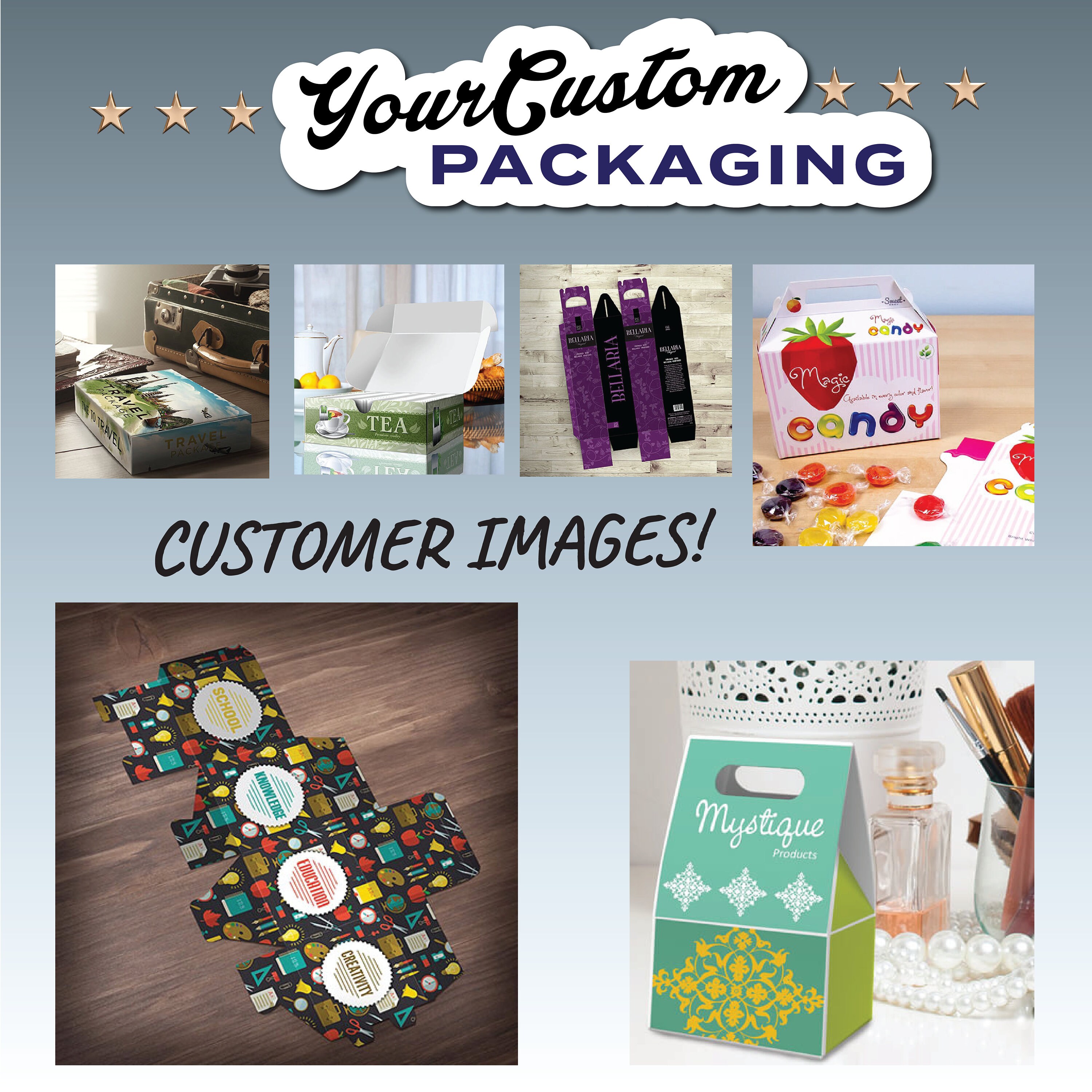 Custom Sticker Boxes Custom Printed Packaging Boxes Inserts Stickers Labels Hang Tag for ...