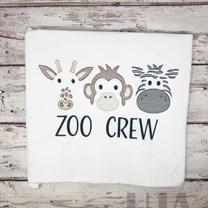 Kids Zoo Shirt, Giraffe Shirt, Monkey Shirt, Zebra Shirt, Zoo Crew, Animal Themed Shirt, Kids Shirt, Personalized Shirt, Kids Birthday Gift