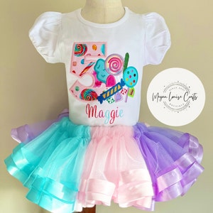 5th Birthday Outfit, Candy Birthday Outfit, Tutu Birthday Outfit, Sweet Birthday Shirt, Candy Birthday Theme, Cupcake, Embroidered
