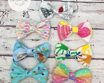 Colorful Quilting Cotton Hair Bows, Back To School Accessories