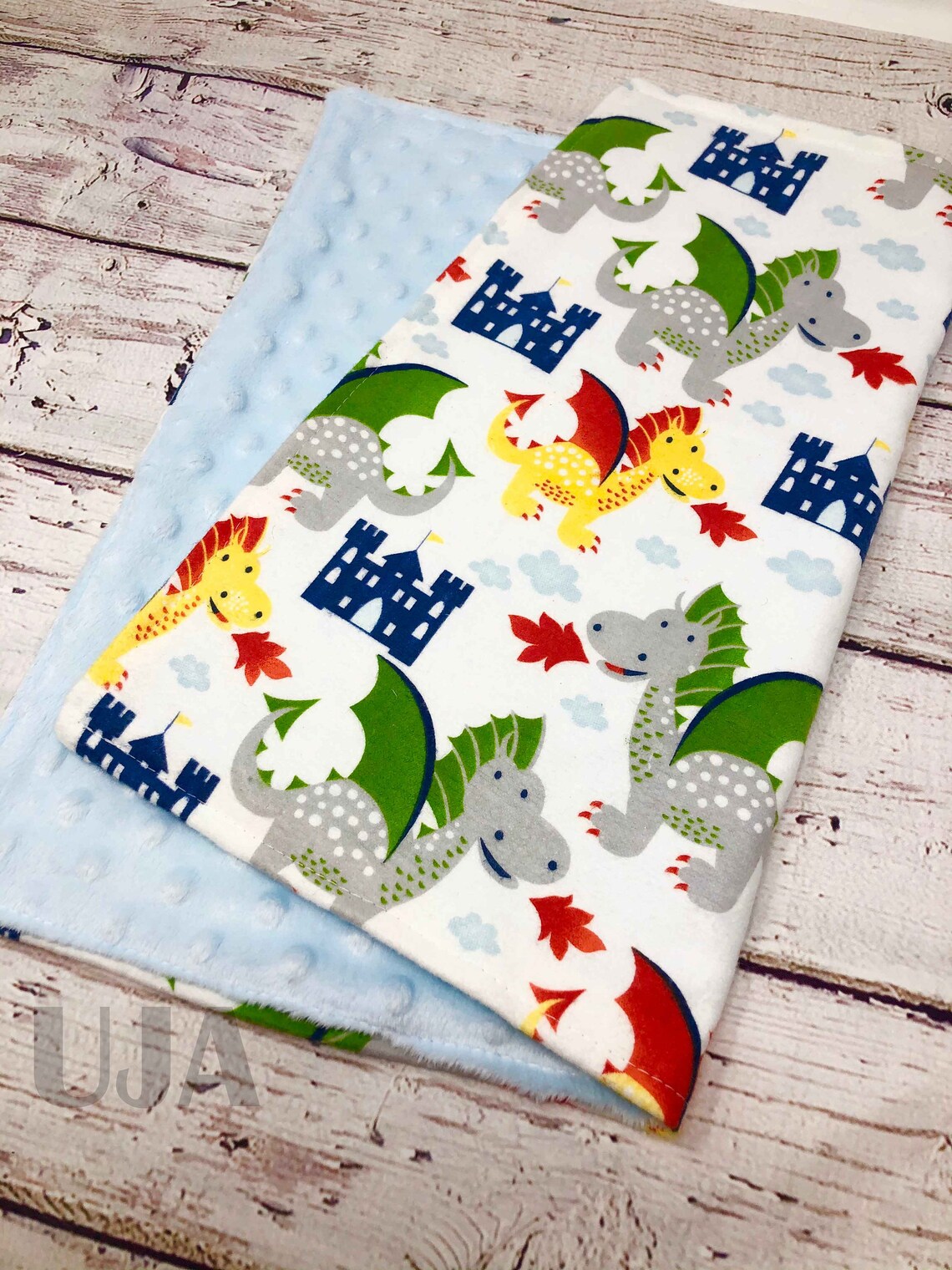 Dragon Baby Blanket Medieval Themed Baby Blanket Baby Boy Etsy