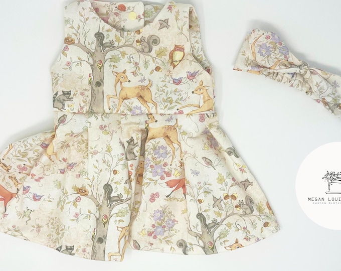 Deer Design Dress For Baby Girl Blended #MJF427