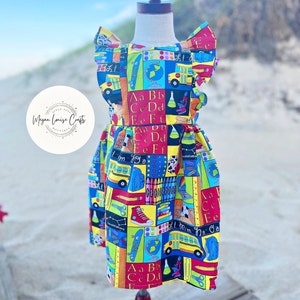 Back to School Dress, Kindergarten Dress, First Day of School, Preschool Dress, Grade School Outfit, Girl Outfit, Elementary School, Custom