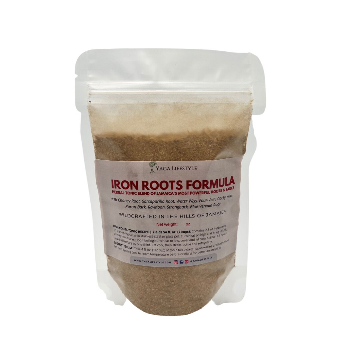 Iron Lion Powder Jamaican Roots Tonic Supplement With Sarsaparilla