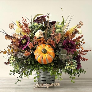 Fall Farmhouse Floral Arrangement, Autumn Table Decor, Fall Farmhouse Centerpiece, Fall Table Decor, Farmhouse Arrangement, Fall Home Decor