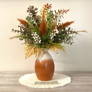 Fall Farmhouse Arrangement, Autumn Decor, Fall Table Arrangement, Fall Modern Farmhouse Centerpiece, Fall Decor, Fall Greenery, Mantle Decor