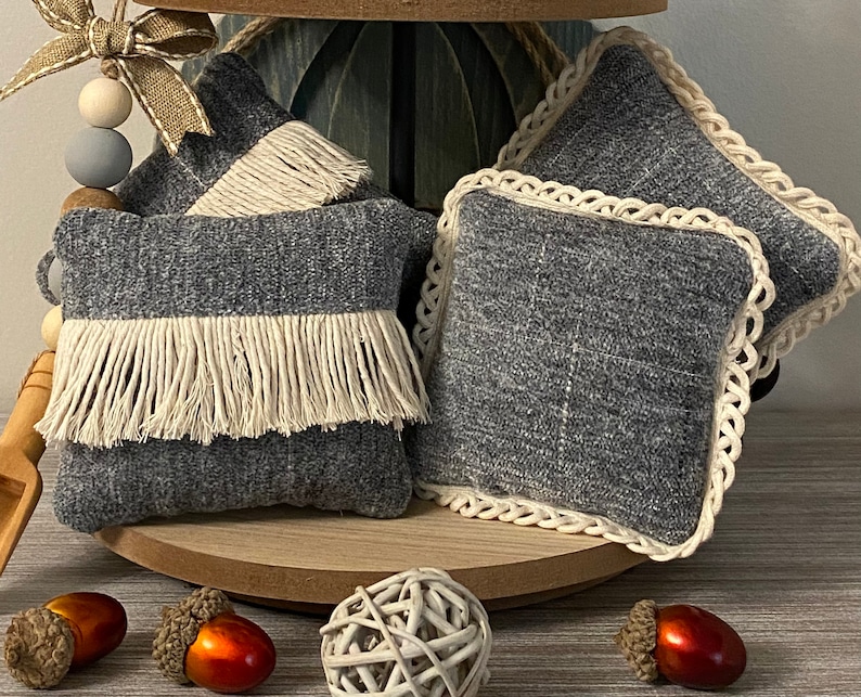 Boho Style Mini Pillows Decorative Mini Pillows Tiered Tray Etsy