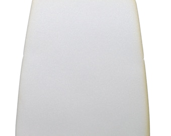 Schaumstoff Stück Rückenlehnenform 52,5 cm x 45 cm x 1 cm in dunkel weiß