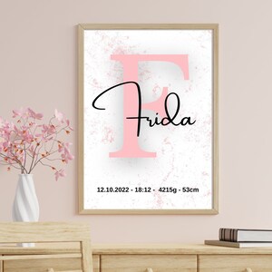 Personalisiertes Babyposter mit Geburtsdaten & Namen, Poster zur Geburt, Geschenk zur Geburt, Neugeborenen Geschenk, Geschenk Mama, Baby