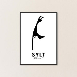 Insel Poster - SYLT - dekoratives Poster weckt Urlaubsgefühle