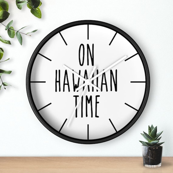 Hawaiian Clock on Hawaiian Time Rae Dunn Inspired Clock Etsy