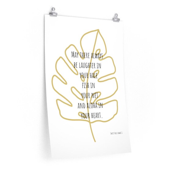 Hawaiian Blessing Hawaiian Print Premium Poster Gift for New Etsy