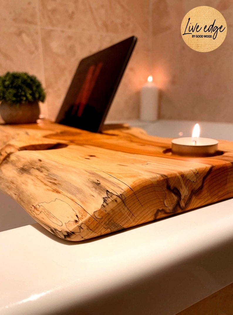 Live Edge Bath Caddy Live Edge Bath Tray Bath Caddy Tray Etsy UK
