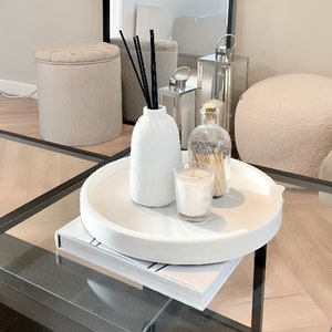 Large Concrete Round Tray | Decorative Display Tray