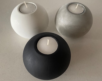 Concrete Sphere Tealight Holder | Ball Candle Holder | Tealight Holder