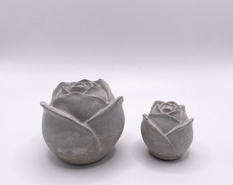 Rose Beton Anhänger | Moderne Zementblume, Tischdekor